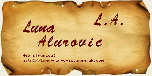 Luna Alurović vizit kartica
